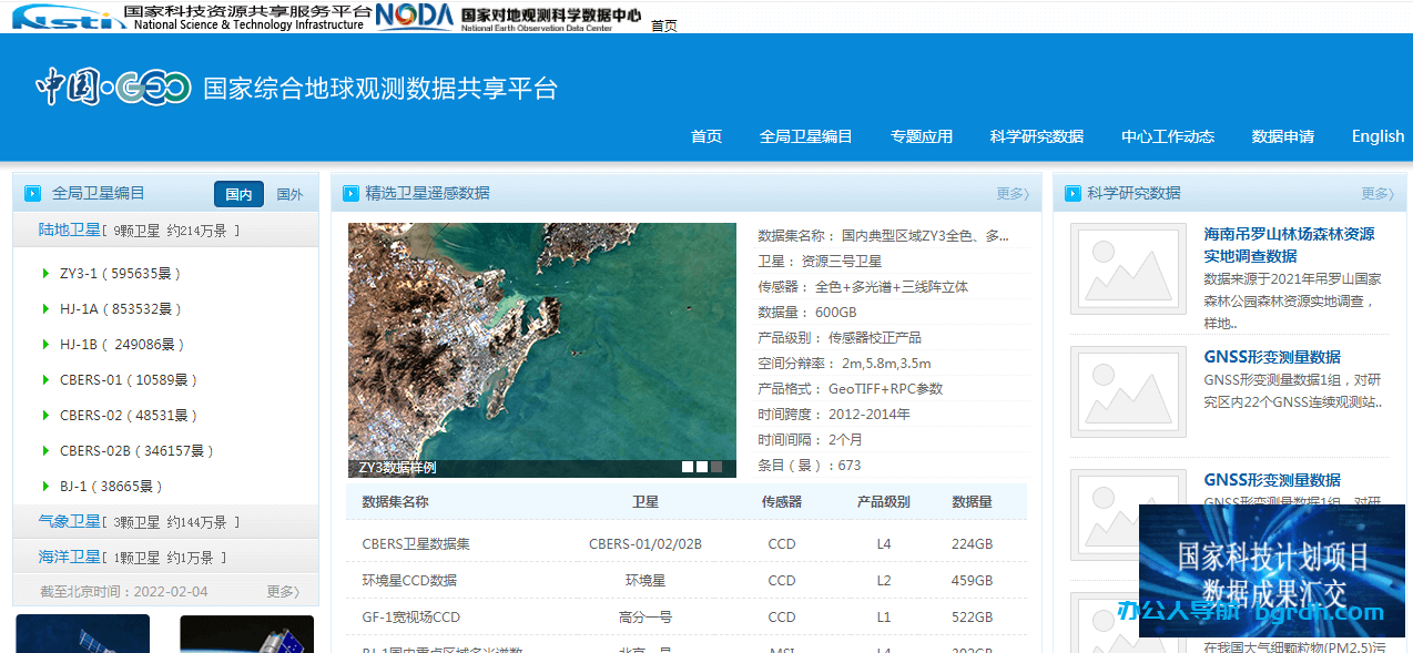 國(guó)家綜合地球觀測(cè)數(shù)據(jù)共享平臺(tái)插圖