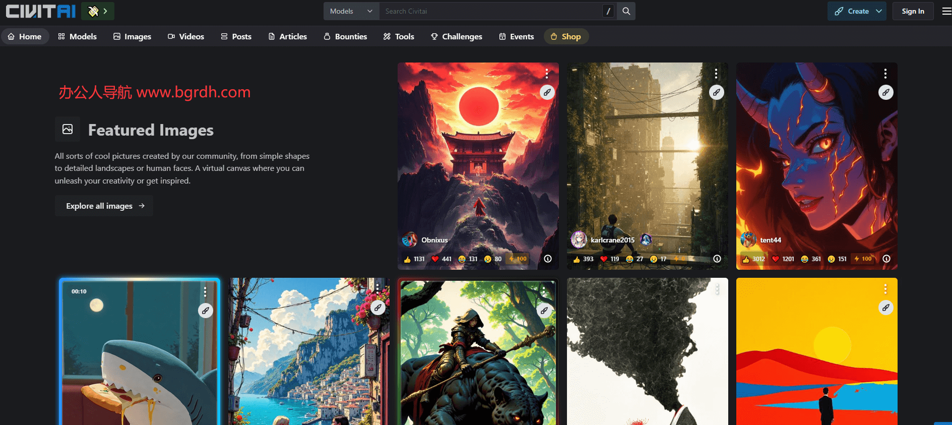 Civitai(簡稱C站)插圖 Civitai(簡稱C站)插圖