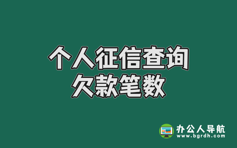 個人征信在哪里查詢可以看到欠款筆數(shù)插圖